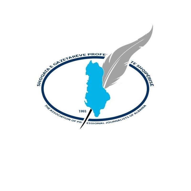 Logo: Association of Professional Journalists of Albania (APJA) - Gazetarët Profesionistë të Shqipërisë (SHGPSH)